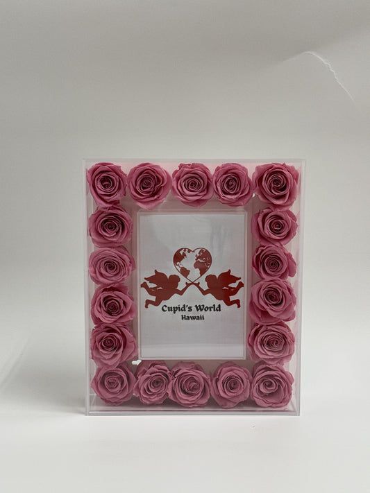 Frame with Preserved Roses